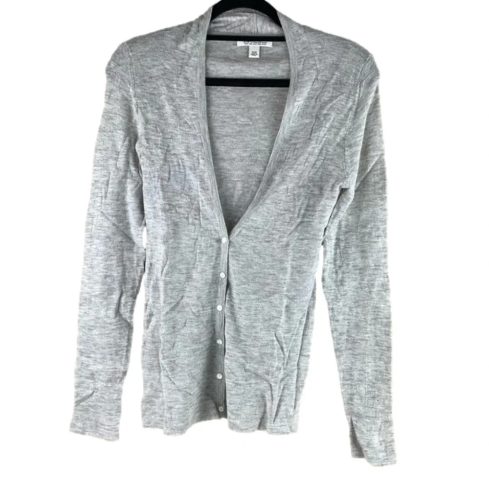 BANANA Republic Grey Italian Yarn Cardigan Medium - Picture 1 of 10